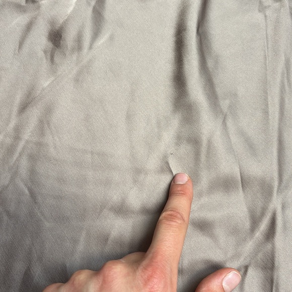 Elegant Tan Satin Skirt - Picture 3 of 5